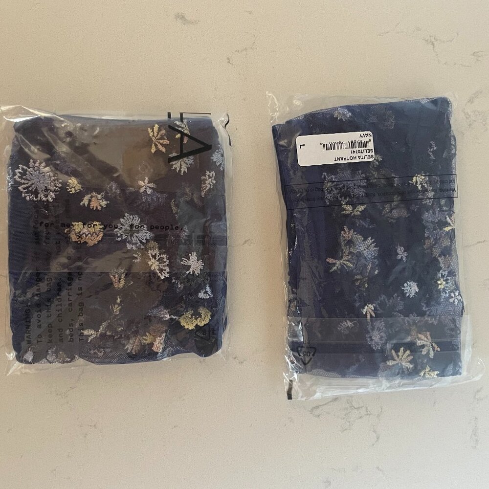 Cosabella Selita Boy Short Hot Pant in Navy,‎ QTY 2, Size Large, NWT